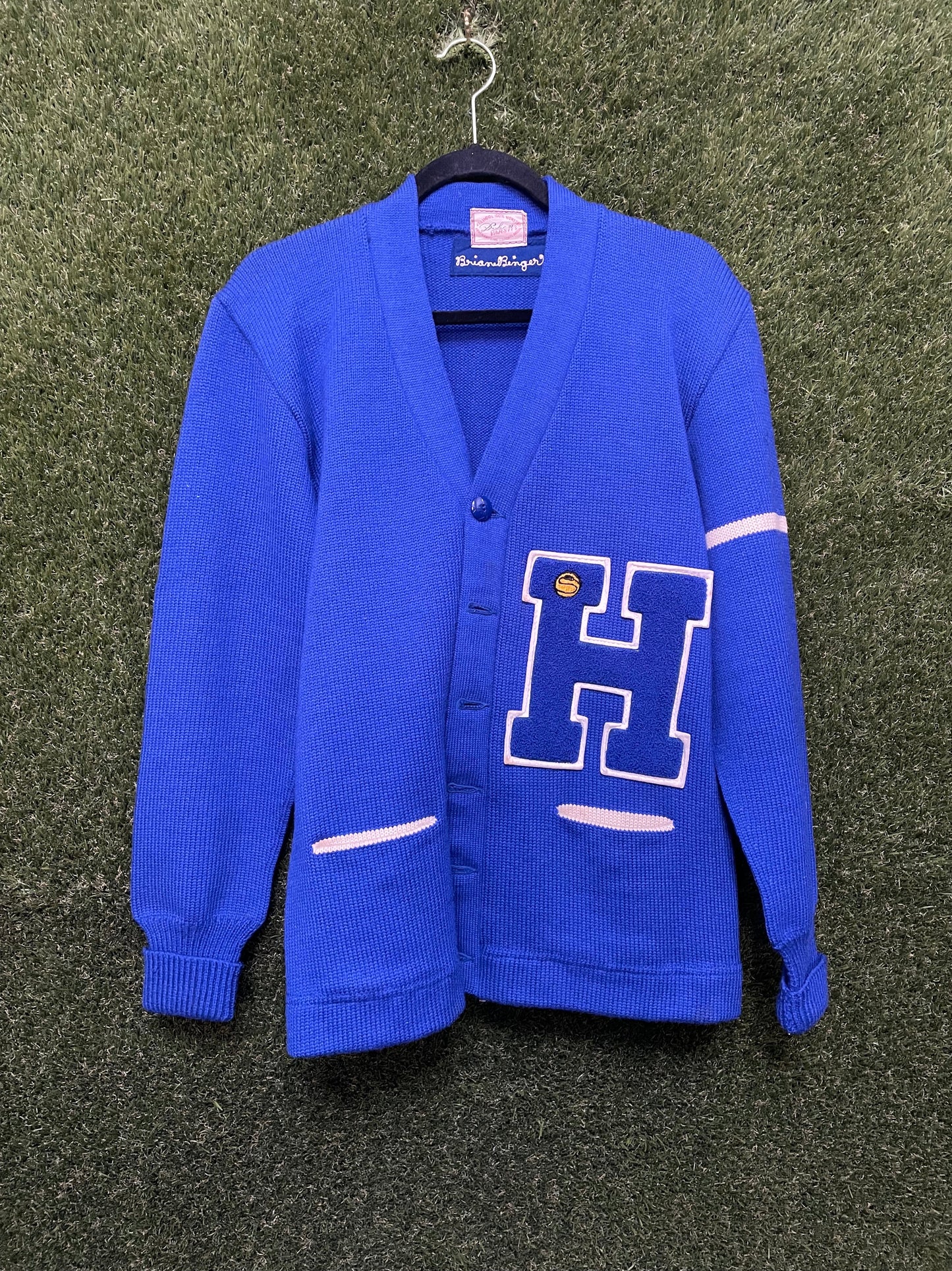 Dehen Blue Letterman Sweater