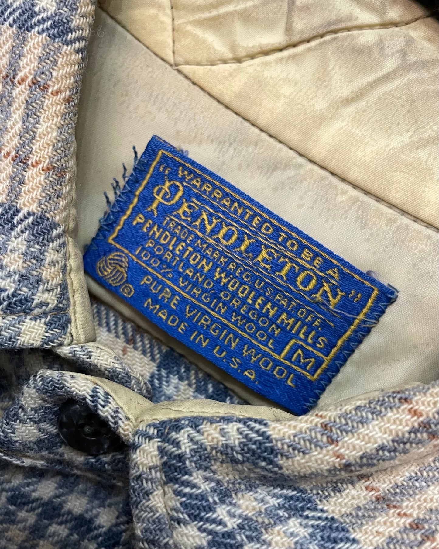 Pendelton Tan Plaid Shirt
