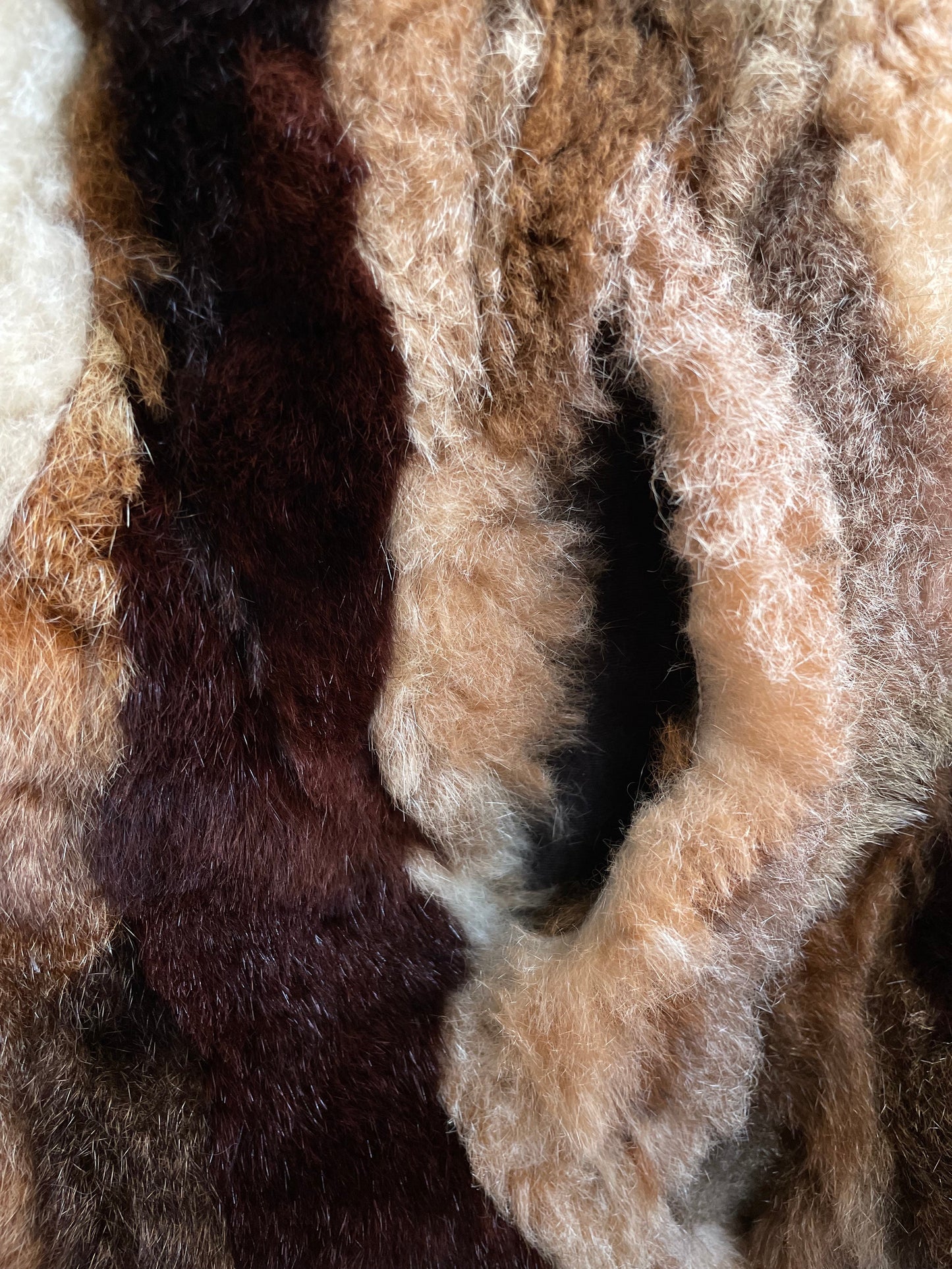 Monochrome Brown Fur Coat