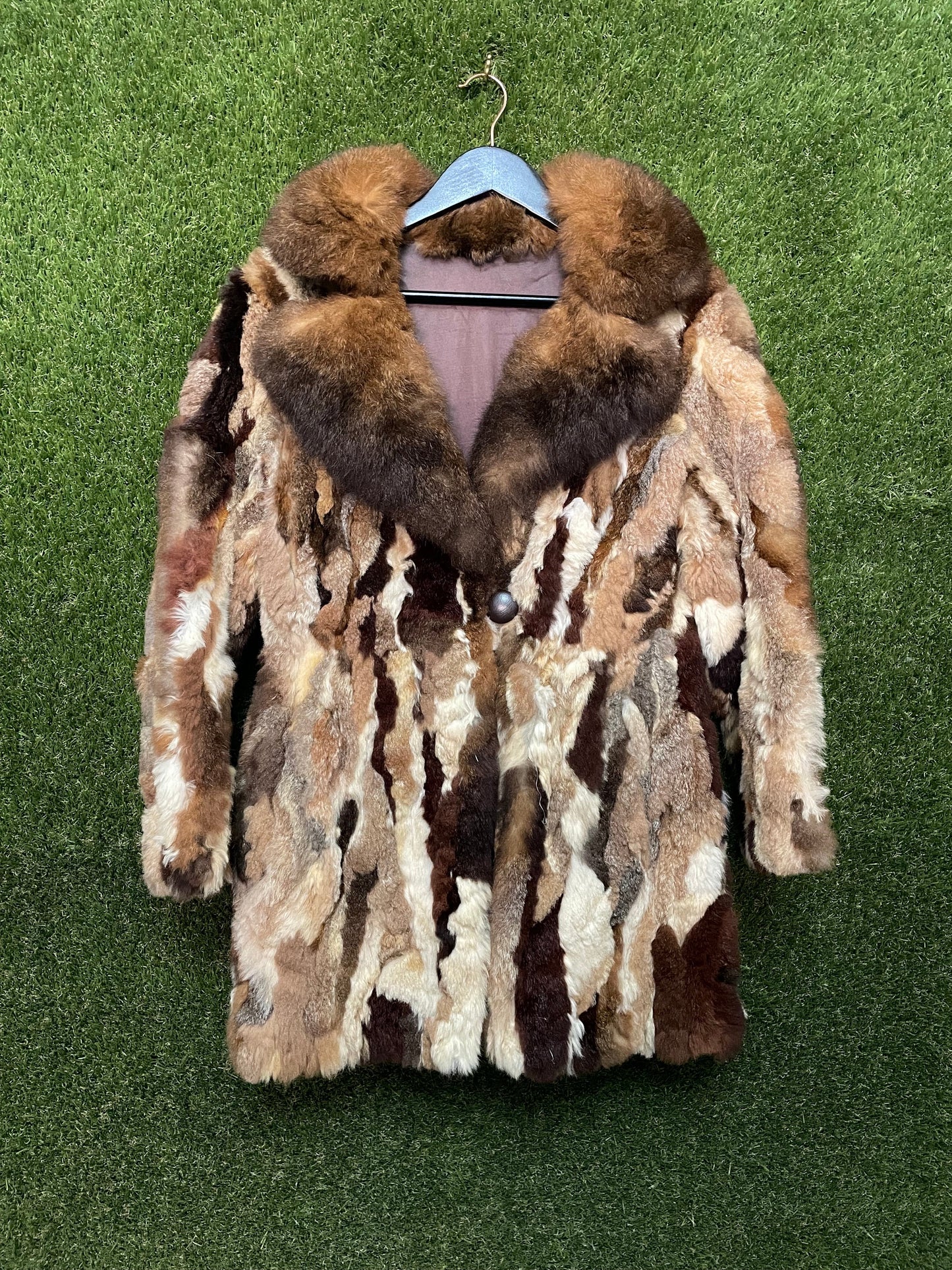 Monochrome Brown Fur Coat