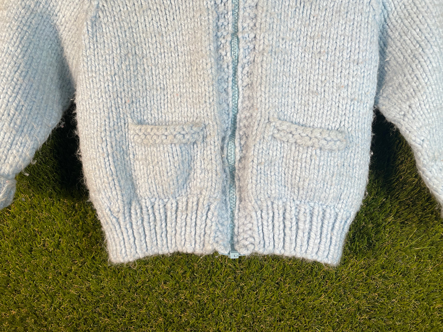 Teddy Bear Blue Knit Kid's Sweater